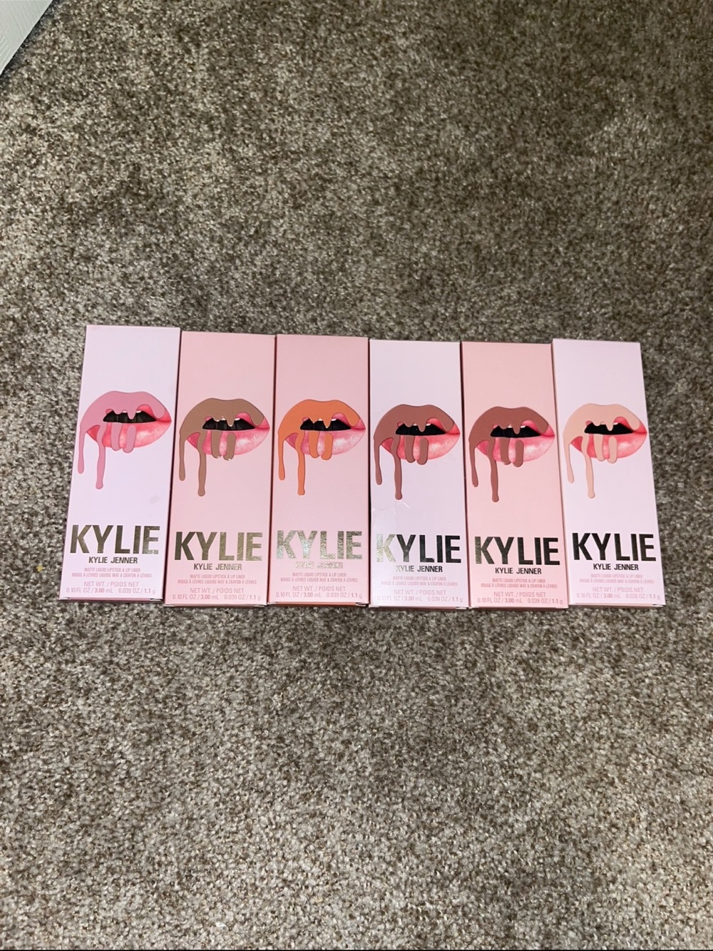 Kylie Cosmetics Liquid Lipstick Set — Pink, Nude and Peach Shades